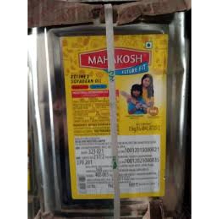 Mahakosh Refined Soyabean Oil 15 kg (Tin)